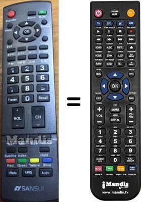 Télécommande équivalente Sansui 20 LCD 47HWB
