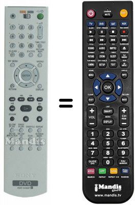 Télécommande équivalente Sony DVP-NS92V