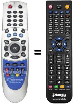 Télécommande équivalente Technomate TM 5000 SERIES