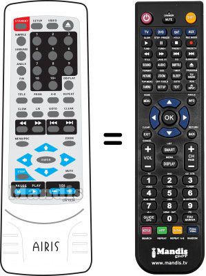 T&eacute;l&eacute;commande &eacute;quivalente Airis LW103A