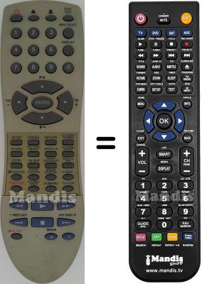 T&eacute;l&eacute;commande &eacute;quivalente Orion HVS59040