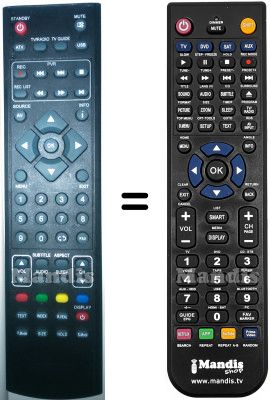 Télécommande équivalente Blaupunkt HVS57578