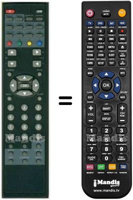 Télécommande équivalente HVS57638 Télécommande équivalente HVS57638