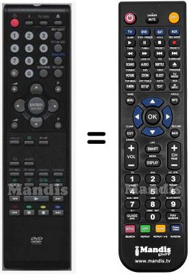 Télécommande équivalente Ferguson HVS57662