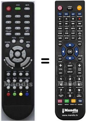 T&eacute;l&eacute;commande &eacute;quivalente HVS57565