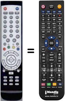 Télécommande équivalente Telefunken HVS57658