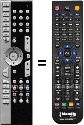 T&eacute;l&eacute;commande &eacute;quivalente Medion HVS53067