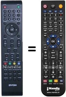 Télécommande équivalente HVS57523