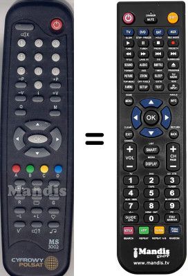 T&eacute;l&eacute;commande &eacute;quivalente WHV3256W