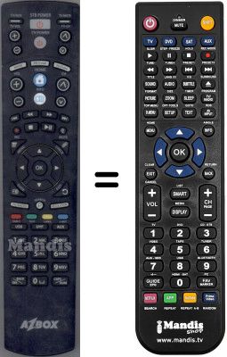 T&eacute;l&eacute;commande &eacute;quivalente AZ-BOX WHV12363W