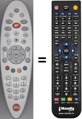 Télécommande équivalente WHV3941W