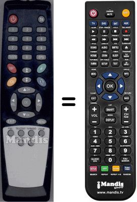 T&eacute;l&eacute;commande &eacute;quivalente WHV3067W