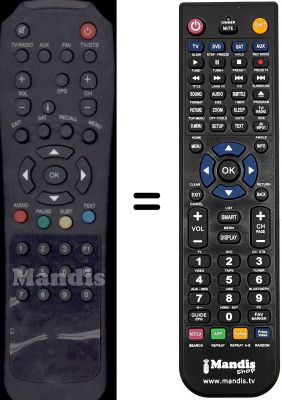 T&eacute;l&eacute;commande &eacute;quivalente WHV3191W