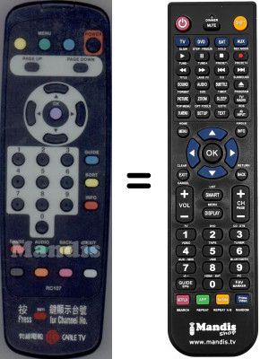 T&eacute;l&eacute;commande &eacute;quivalente WHV14561W