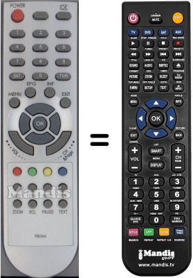 T&eacute;l&eacute;commande &eacute;quivalente WHV12305W