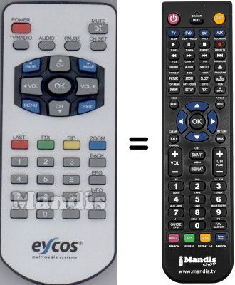 Télécommande équivalente WHV15199W