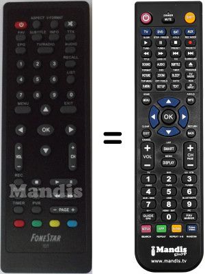 T&eacute;l&eacute;commande &eacute;quivalente Fonestar WHV12478W