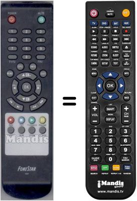 T&eacute;l&eacute;commande &eacute;quivalente Fonestar WHV14815W