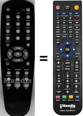 T&eacute;l&eacute;commande &eacute;quivalente WHV3414W