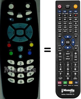 Télécommande équivalente WHV14827W