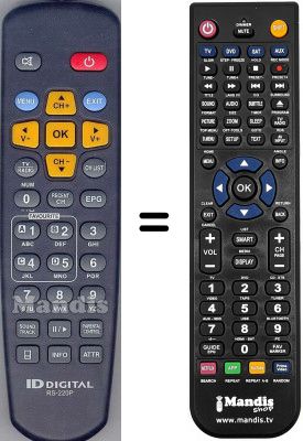 T&eacute;l&eacute;commande &eacute;quivalente WHV3238W