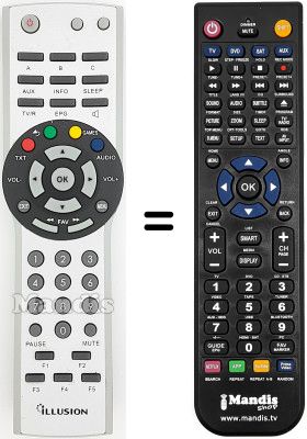 T&eacute;l&eacute;commande &eacute;quivalente WHV3998W