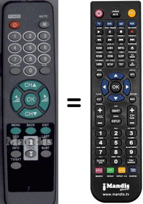 T&eacute;l&eacute;commande &eacute;quivalente WHV3119W