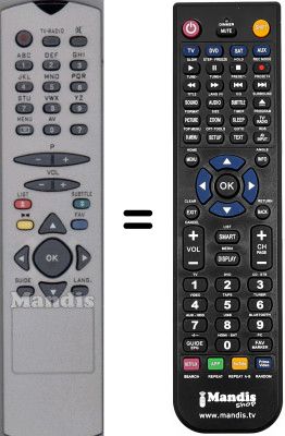 T&eacute;l&eacute;commande &eacute;quivalente WHV3438W