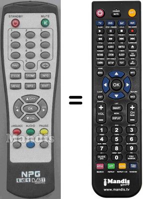 T&eacute;l&eacute;commande &eacute;quivalente Npg WHV15250W