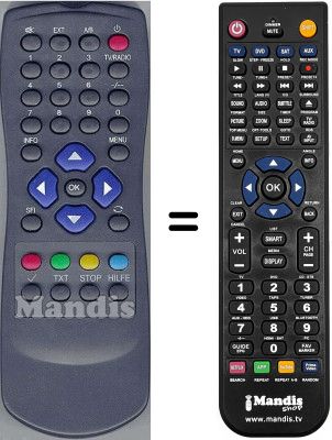 Télécommande équivalente WHV3466W