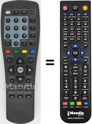 T&eacute;l&eacute;commande &eacute;quivalente WHV14200W