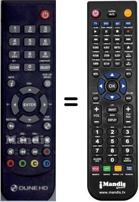 T&eacute;l&eacute;commande &eacute;quivalente WHV12467W