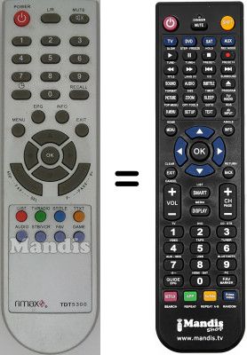 T&eacute;l&eacute;commande &eacute;quivalente RIMAX WHV3131W