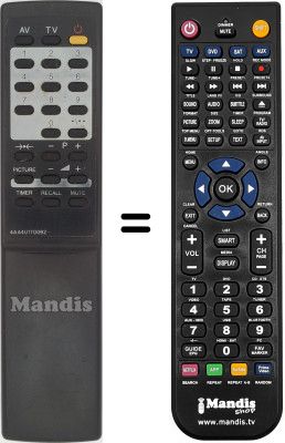 T&eacute;l&eacute;commande &eacute;quivalente Sanyo HVS54524
