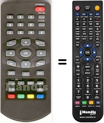 Télécommande équivalente HVS53325