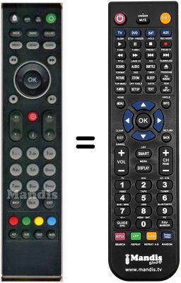 Télécommande équivalente HVS53498