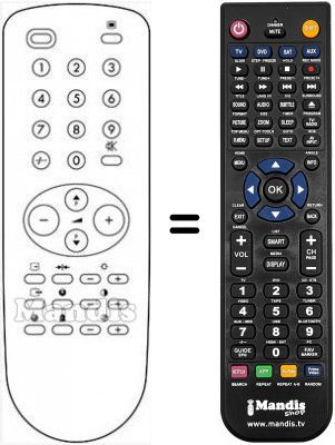 T&eacute;l&eacute;commande &eacute;quivalente HVS54488