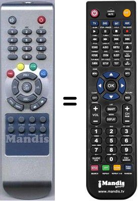 Télécommande équivalente HVS53504