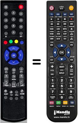 Télécommande équivalente HVS53541