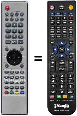 Télécommande équivalente GOLDEN INTERSTAR HVS53271