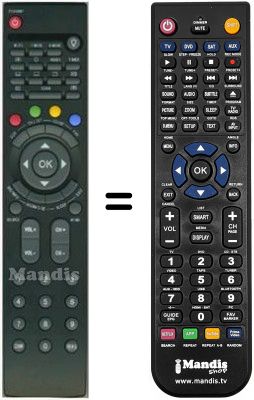 Télécommande équivalente HVS54756