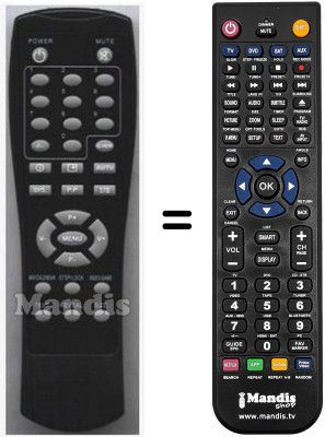 Télécommande équivalente HVS54949 Télécommande équivalente HVS54949