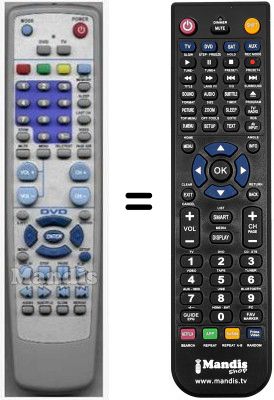 Télécommande équivalente HVS54954