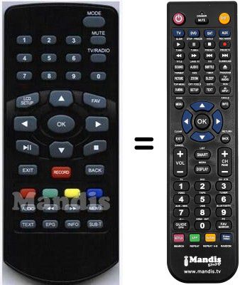 T&eacute;l&eacute;commande &eacute;quivalente HVS53263