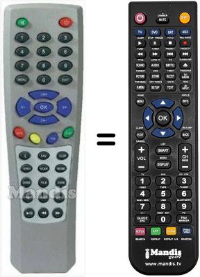 Télécommande équivalente HVS53417