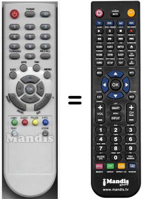 Télécommande équivalente HVS53366