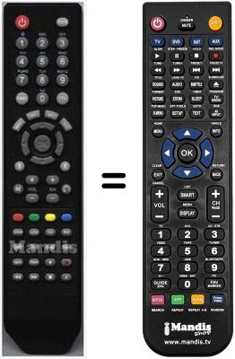 T&eacute;l&eacute;commande &eacute;quivalente HVS53238