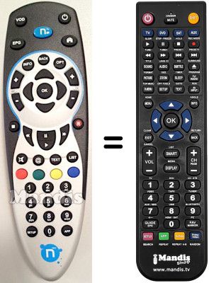 T&eacute;l&eacute;commande &eacute;quivalente HVS53273