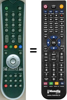 T&eacute;l&eacute;commande &eacute;quivalente SAGEMCOM HVS53456