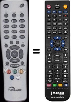 Télécommande équivalente Skymaster HVS53521